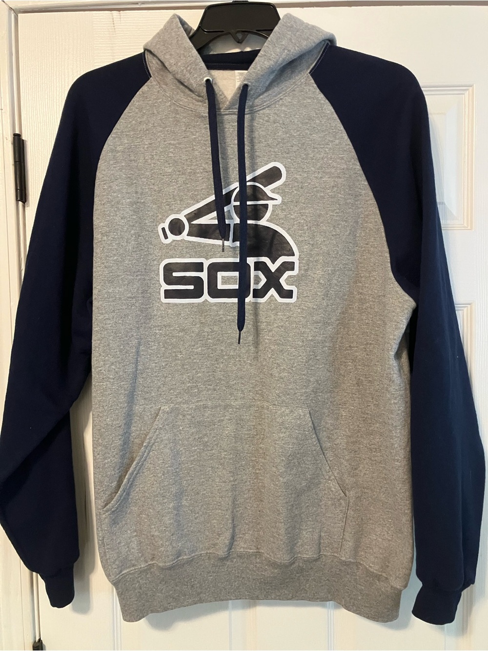 Chicago White Sox MLB Gray Blue Hooded Sweatshirt Mens Size XL
